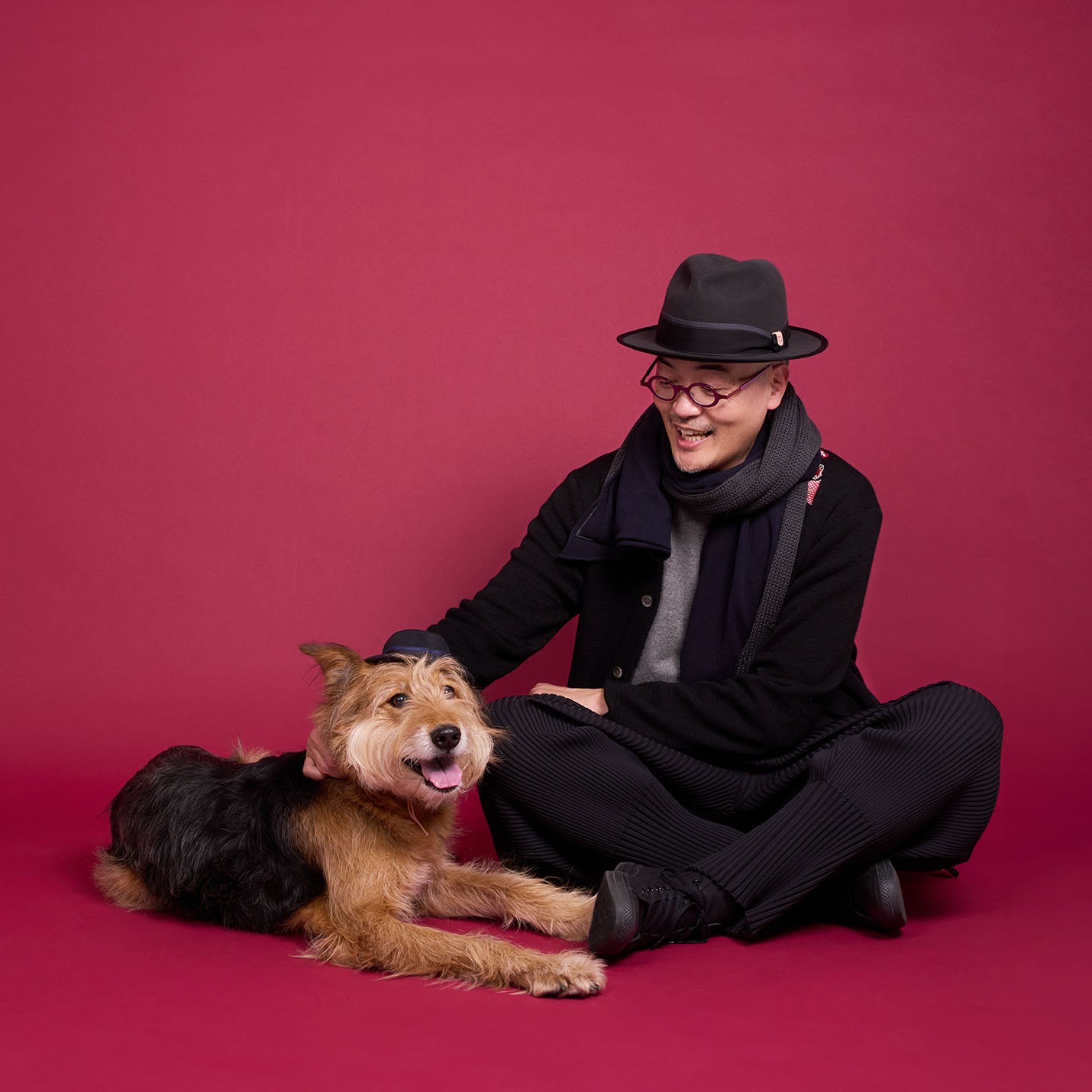 ショートベロア中折れハット(WITH DOG)