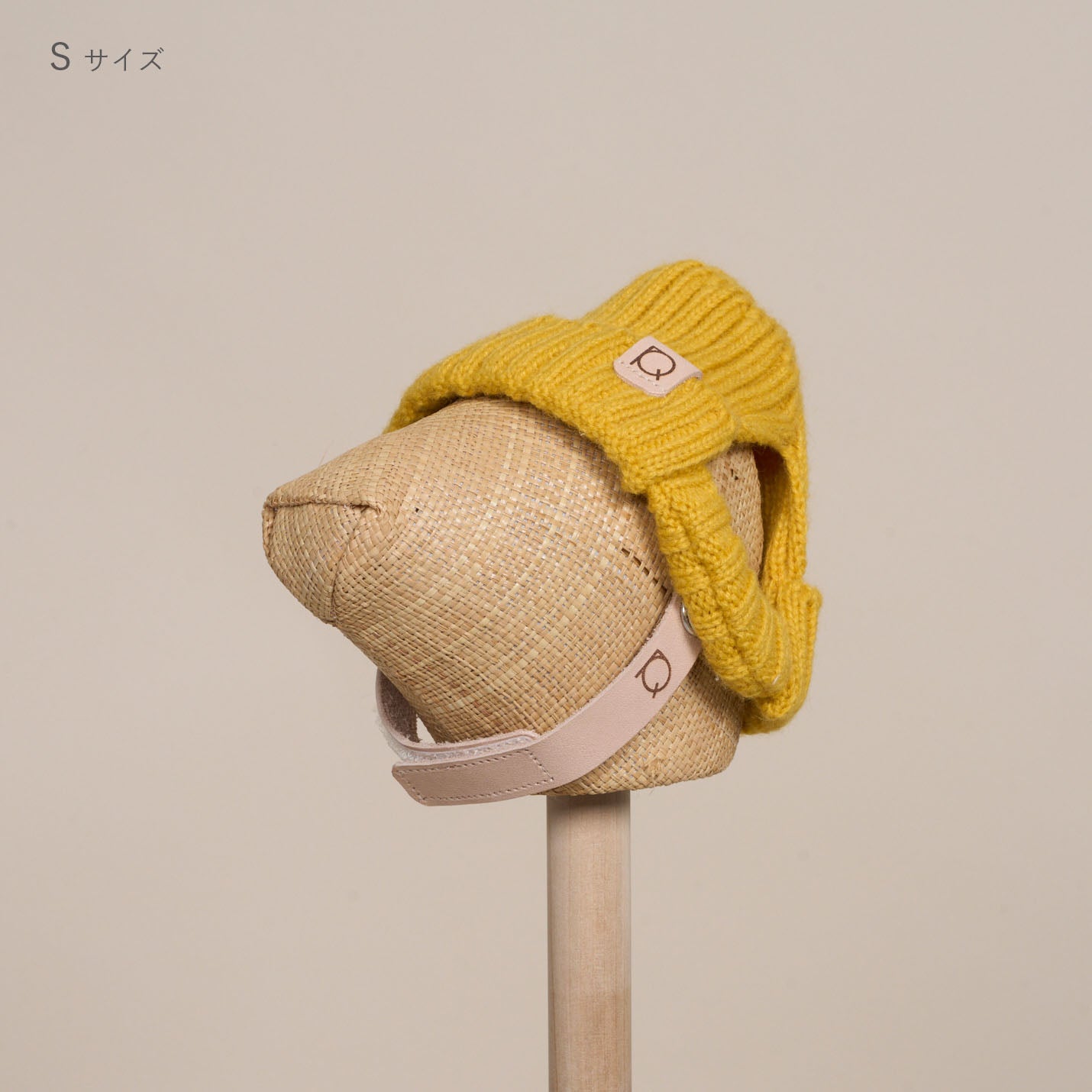 ウール混ニットキャップ帽(FOR DOG)S/Mサイズ