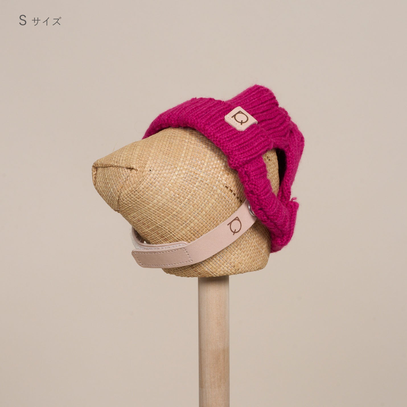 ウール混ニットキャップ帽(FOR DOG)S/Mサイズ