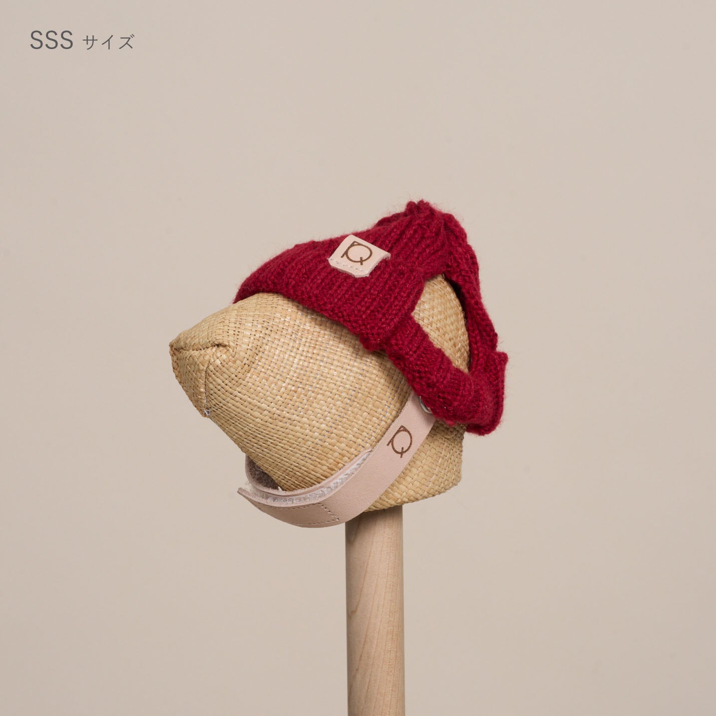 ウール混ニットキャップ帽(FOR DOG)SSS/SSサイズ