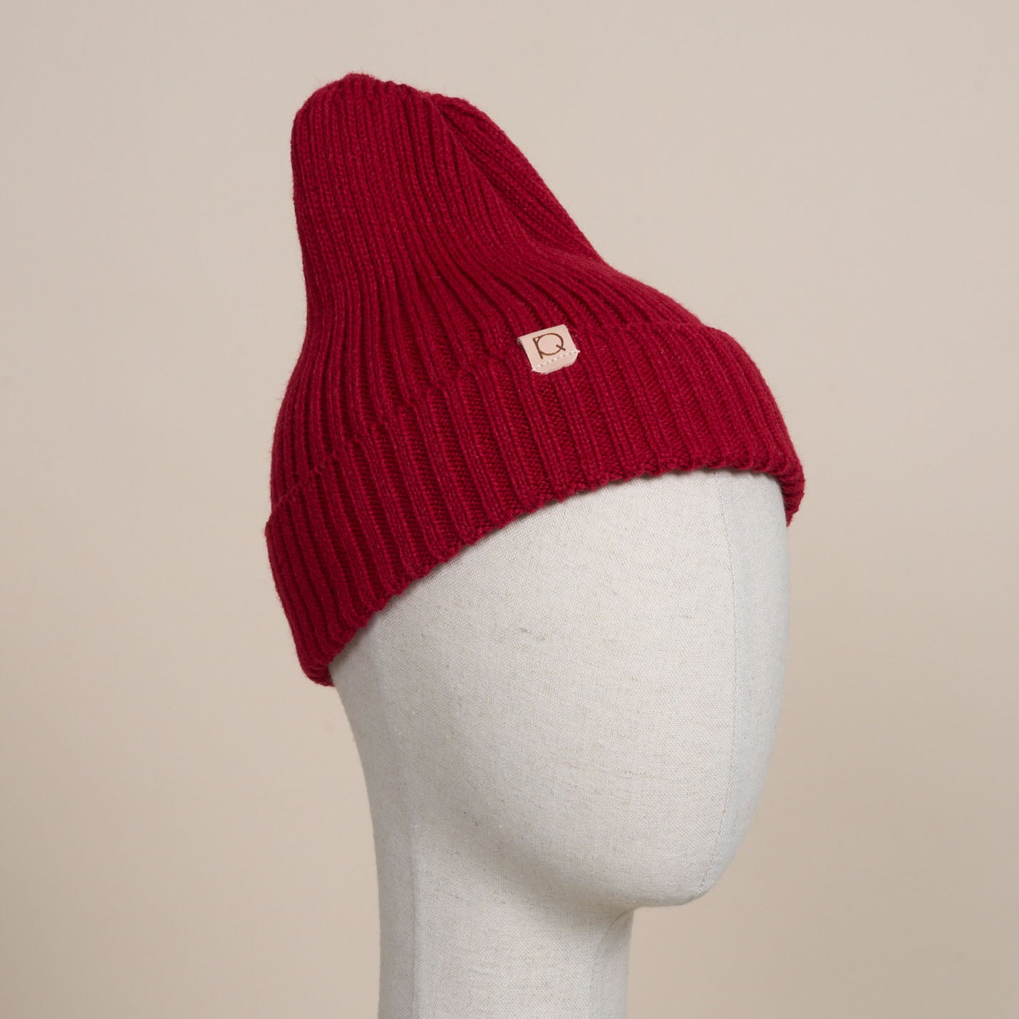 ウール混ニットキャップ帽(WITH DOG)