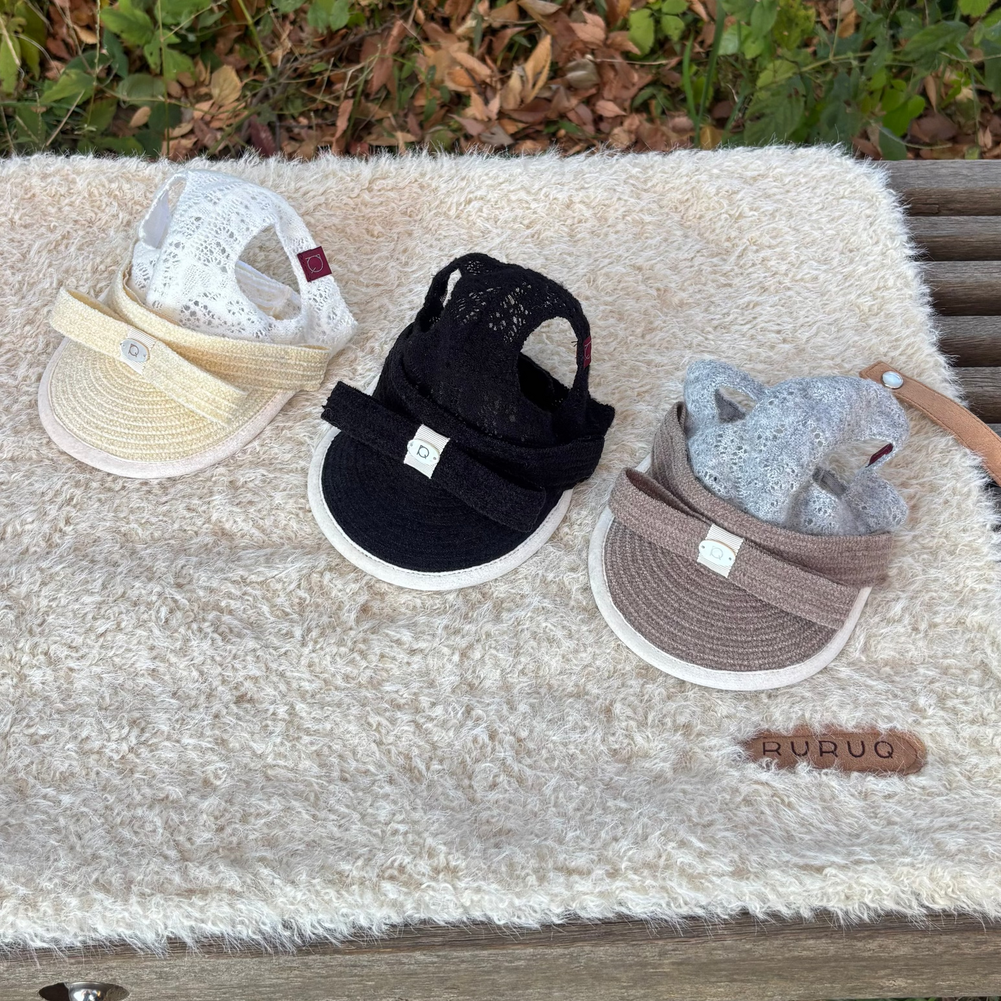 ベロアリボンサンバイザー