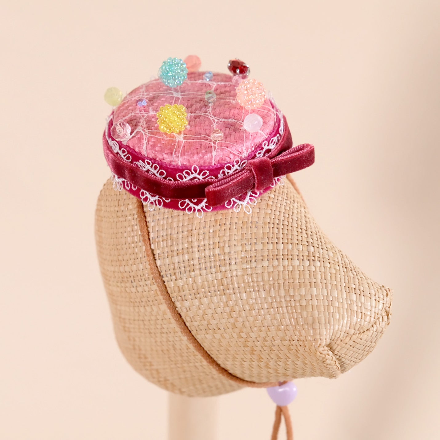 ビーズカクテルハット(FOR DOG)