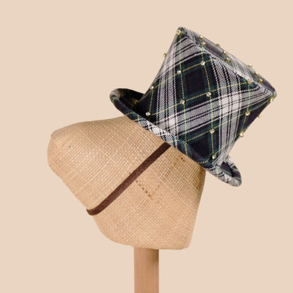タータンチェックシルクハット（FOR DOG）